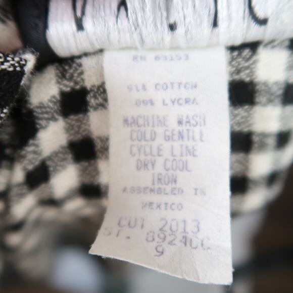 Vintage 90s Rampage Black and White Gingham Check Plaid Swing Blazer Jacket 9 - Picture 6 of 6